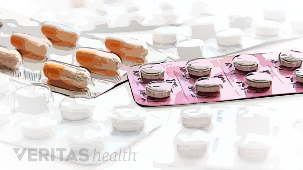An illustration showing over the counter medication.